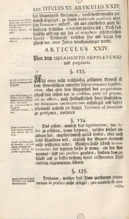 Articulus XXIV. Von dem Iuramento Suppletorio und purgatorio.
