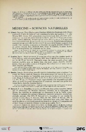 Médicine – sciences naturelles (Nr. 62-90)