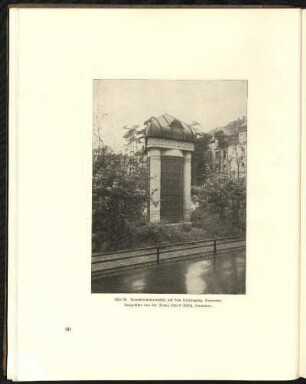 Abb. 96. Transformatorensäule auf dem Lortzingplatz, Hannover. Ausgeführt von der Firma Otte & Fölsch, Hannover.