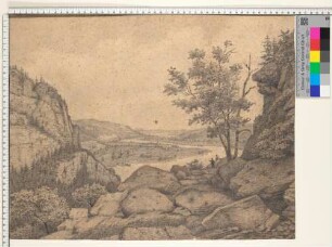 Felslandschaft mit Flusslauf