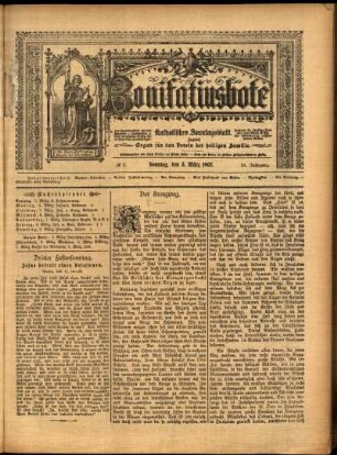 Erste Ausgabe vom Sonntag, den 03. März 1907.
