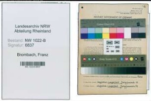 Entnazifizierung Franz Brombach , geb. 30.04.1901 (Postschaffner)