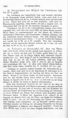 23. Tušratta an Amenophis III.