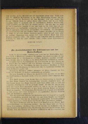 Die Handelskammer für Südkamerun und der Maka-Aufstand.