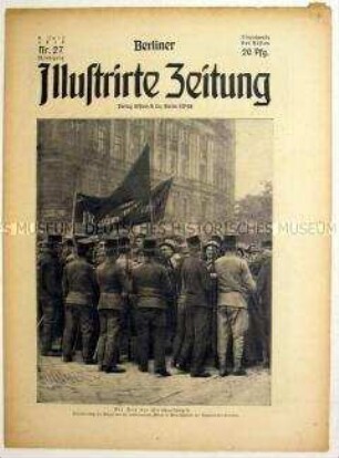 Wochenzeitschrift "Berliner Illustrirte Zeitung" u.a. zur über revolutionäre Kämpfe in Wien