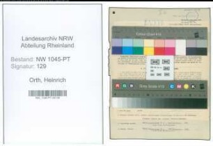 Entnazifizierung Heinrich Orth , geb. 14.07.1902 (Postbeamter)