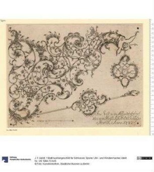 1 Blatt Aushängeschild für Schlosser, Sporer, Uhr-, und Windenmacher
