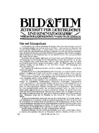 Film und Schauspielkunst