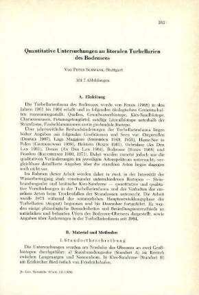 Quantitative Untersuchungen an litoralen Turbellarien des Bodensees