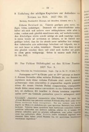 10. Das Fuldaer Stiftskapitel an den Kölner Nuntius 1627 Nov. 9.