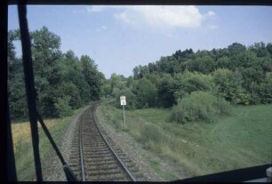 Strecke in km 86+600 zwischen Sigmaringendorf und Scheer