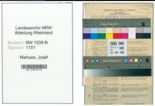 Entnazifizierung Josef Niehues , geb. 18.03.1920 (Angestellter)