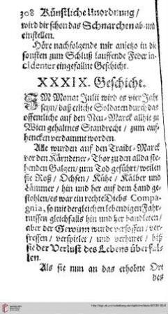 XXXIX. Geschicht