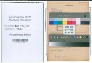 Entnazifizierung Heinz Rosenkranz , geb. 19.11.1897 (Zahnarzt)