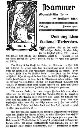 Vom englischen National-Verbrechen