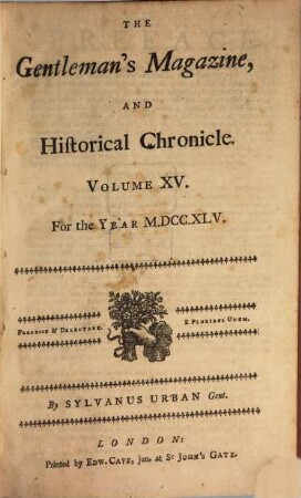 The gentleman's magazine. 15. 1745