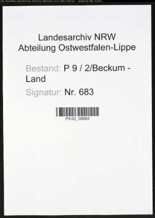 Heiratsregister Standesamt Beckum-Land