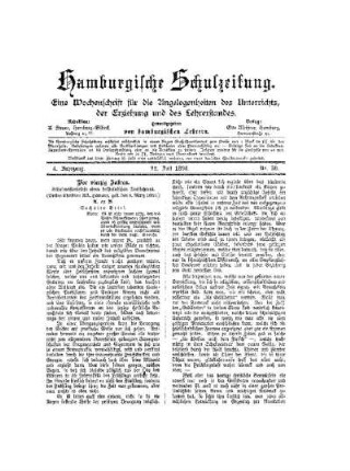 Vor vierzig Jahren : Schulmeisterbriefe eines holsteinischen Dorflehrers ; sechster Brief