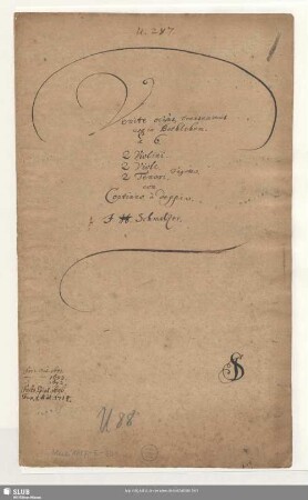 Stimmensatz [Schreiber: Jacobi, S.; u.a.]