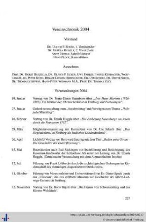 Vereinschronik 2004.