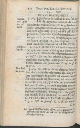 Tit. XIV. De Obligationibvs.
