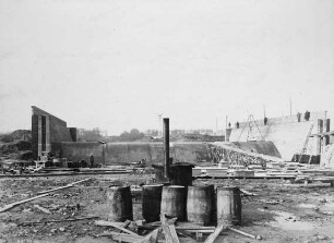 Bau der Straßenunterführung am Mittellandkanal im Bereich Minden