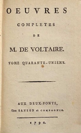 Oeuvres Complètes De M. De Voltaire, 41. Politique Et Législation ; T. 3