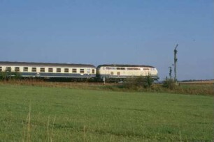 Satteldorf Lok 218 411 Eilzug F-FN UIC-X-Wagen