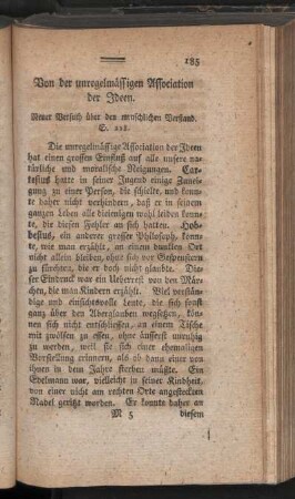 Von der unregelmässigen Affection der Ideen