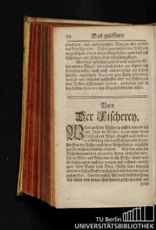 [IV.] Von der Fischerey.