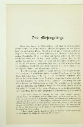 Das Riesengebirge