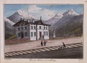 'Brenner Station von Matrei' Aquarell