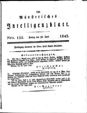 Münsterisches Intelligenzblatt