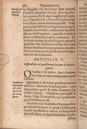 Articvlvs V. Respondetur ad quaestionem sextam D. Interrogantis.