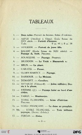 Tableaux (Nr. 1-36)