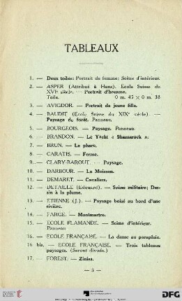 Tableaux (Nr. 1-36)