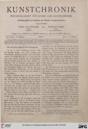 Heft 1 (9. Oktober 1890)