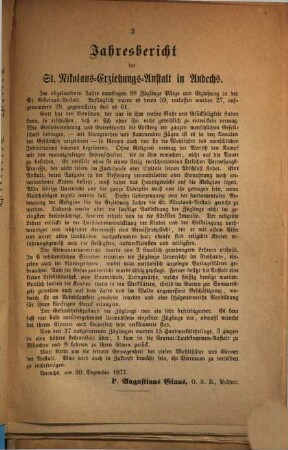 Jahres-Bericht. 1877