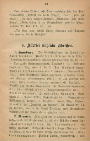 6. Allerlei nützliche Adressen.