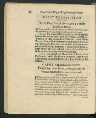 Caput Trigesimum Nonum. Datur Paraphrasis Germanica versus noni & undecimi.