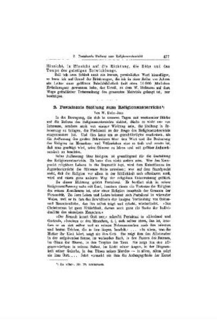 Pestalozzis Stellung zum Religionsunterricht
