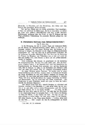 Pestalozzis Stellung zum Religionsunterricht