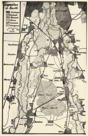 Leipzig, Lageplan der Harth (Staatsforstrevier)