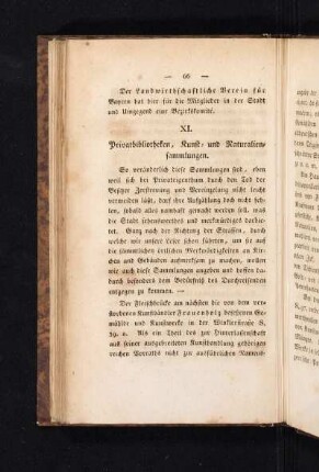 XI. Privatbibliotheken, Kunst- und Naturaliensammlungen.