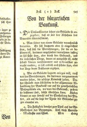 Von der bürgerlichen Baukunst