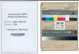 Entnazifizierung Bernhard Hermanns , geb. 21.10.1893 (Haendler)