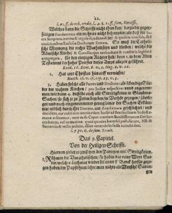 Das 9. Capittel. Von der Heiligen Schrifft.