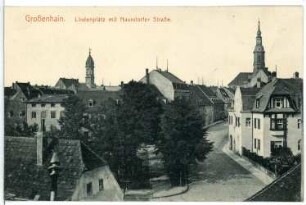 Großenhain. Lindenplatz mit Naundorfer Straße