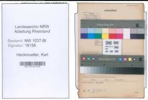 Entnazifizierung Karl Heckmueller , geb. 17.01.1901 (Verw.Inspektor)