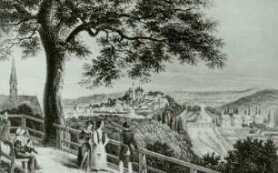 Stadtansicht von Arnsberg (Kreis Arnsberg) nach einer Zeichnung von C. Schlichum